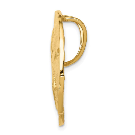 14k Polished Fits up to 8mm on Both Small Sand Dollar Omega Slide