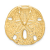 14k Polished Fits up to 8mm on Both Small Sand Dollar Omega Slide