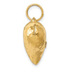 Gold Polished and Hammered 3D Heart Pendant