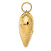 Gold Polished and Hammered 3D Heart Pendant