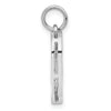 14k White Gold Solid Diamond-cut Fancy Filigree Heart Charm