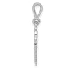 14k White Gold Reversible 50th ANNIVERSARY / OUR LOVE GROWS STRONGER EVERY YEAR Charm
