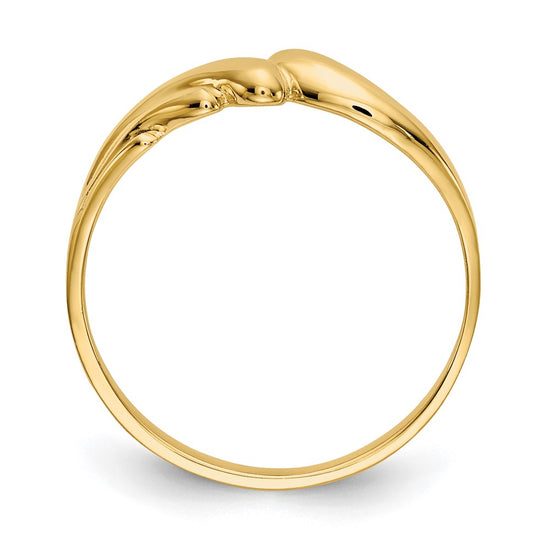 Gold Polished Wave Rings