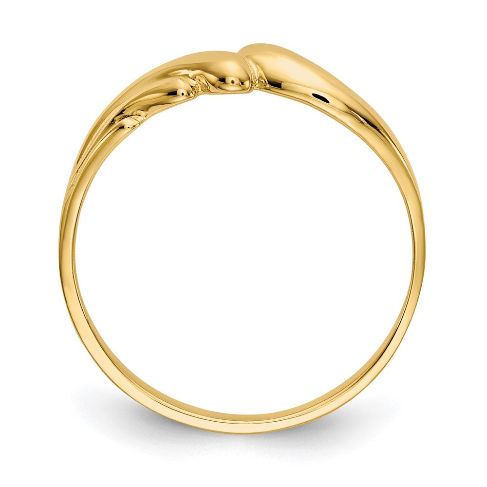 Gold Polished Wave Rings