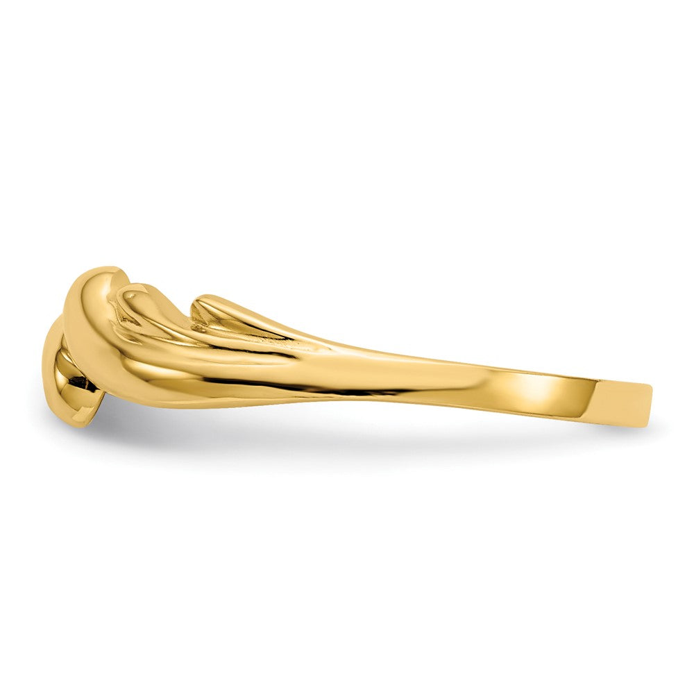 Gold Polished Wave Rings