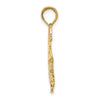 14k Polished Christmas Tree and Santa Charm