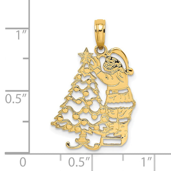 Gold Polished Christmas Pendants