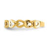 14k Polished Hearts Ring