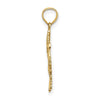 14k Polished Cut-out Santa Charm