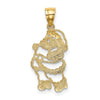 14k Polished Cut-out Santa Charm