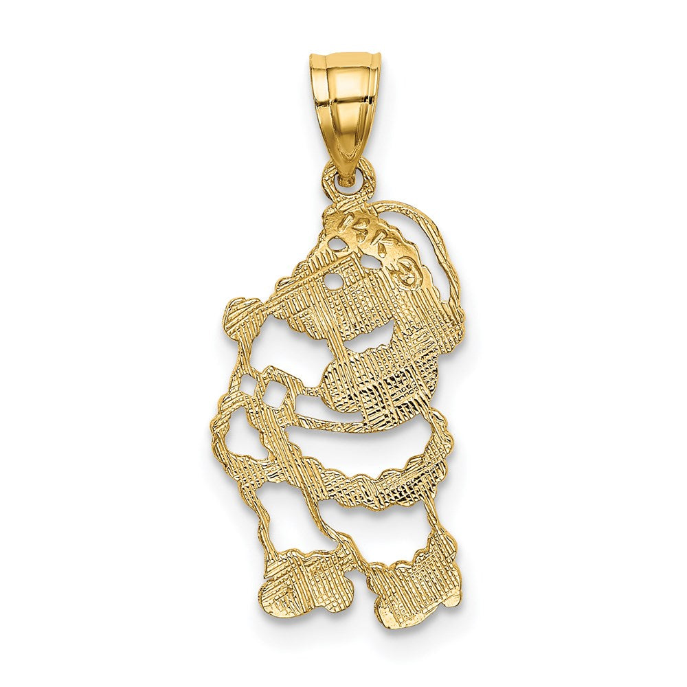 14k Polished Cut-out Santa Charm