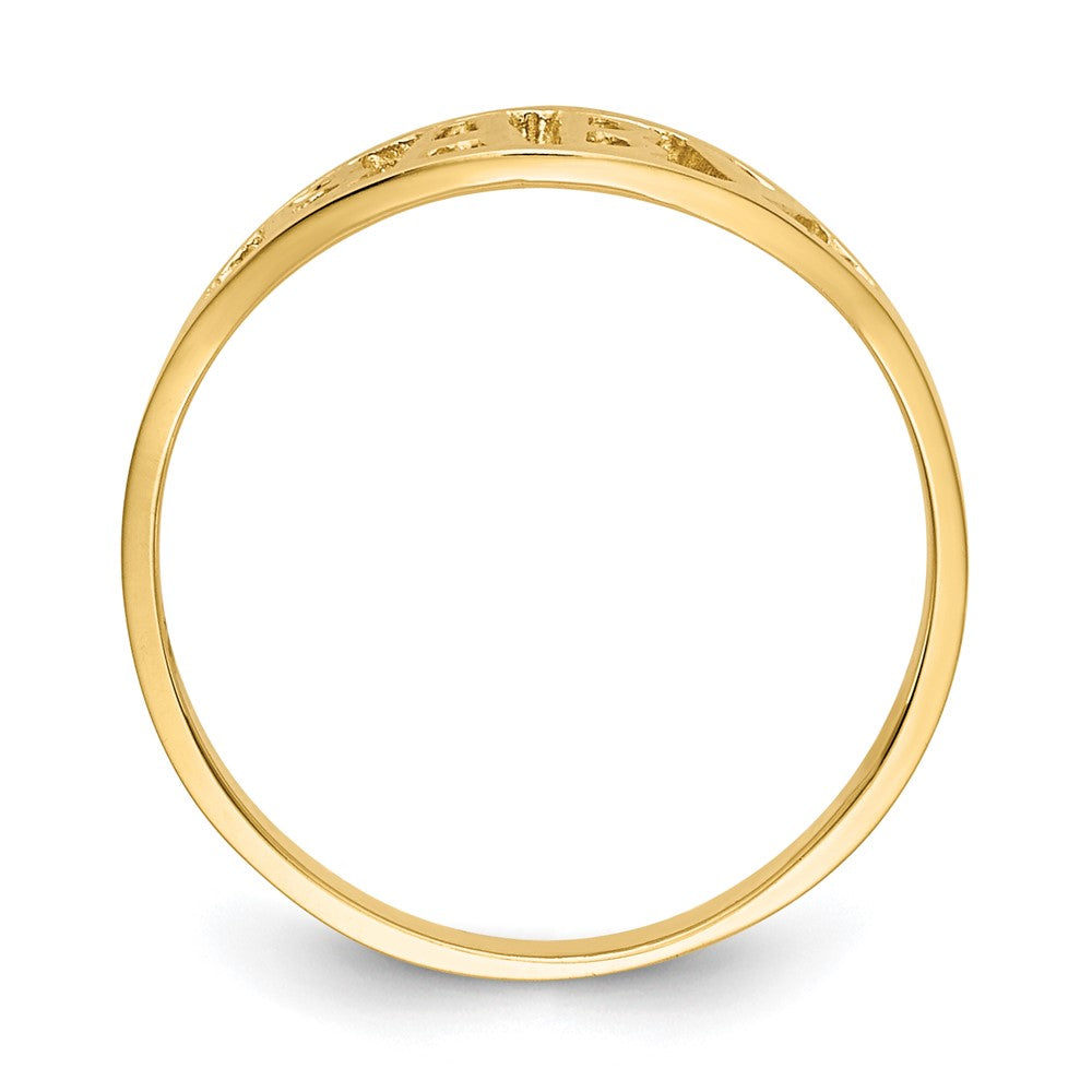 14k Polished BABY Oval Size 1.5 Baby / Childs Ring