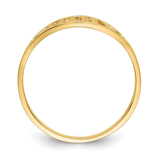 14k Polished BABY Oval Size 1.5 Baby / Childs Ring