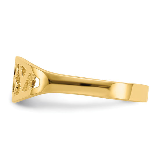 14k Polished BABY Oval Size 1.5 Baby / Childs Ring