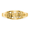 14k Polished BABY Oval Size 1.5 Baby / Childs Ring