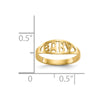 14k Polished BABY Oval Size 1.5 Baby / Childs Ring