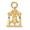 14k Solid Polished 3-D Liberty Bell Charm
