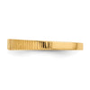 14k Polished and Ridged 3.5x2.25mm Closed Back Size 2 Baby Rectangular Signet Ring