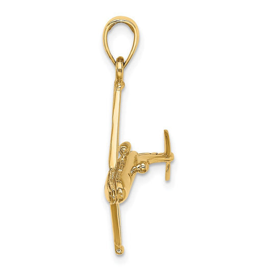 14k 3-D Jet Charm