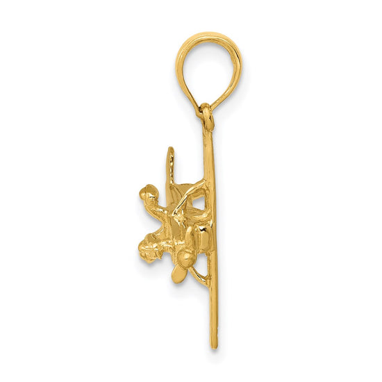 Gold Polished Travel Pendants