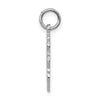 14k White Gold RN Registered Nurse Textured Back Disc Charm