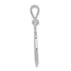 14k White Gold FIRE RESCUE Badge Pendant