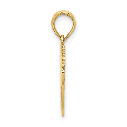14k Polished Flat-Backed Dental Charm
