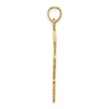 14k Satin Polished Ballerina Charm