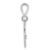 10k White Gold Large Filigree Script Initial F Pendant