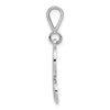 10k White Gold Large Filigree Script Initial H Pendant