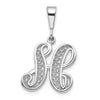 Polished Script Filigree Initial Pendants