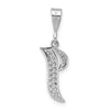 10k White Gold Large Filigree Script Initial I Pendant