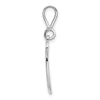 10k White Gold Large Filigree Script Initial W Pendant