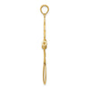 14k Polished Ribbon Charm Holder Pendant