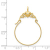 14k Polished Heart Charm Holder Pendant