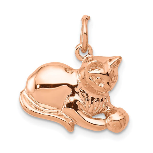 Gold Polished Cat Pendants