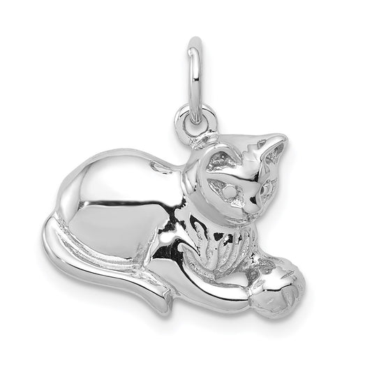 Gold Polished Cat Pendants