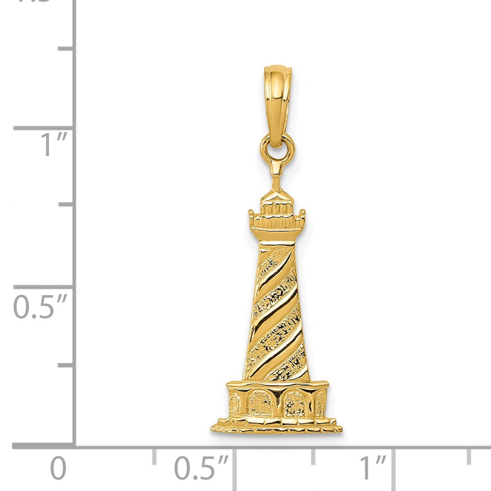 Gold Polished Lighthouse Pendants
