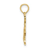 14k Southern Lighthouse with Palm Tree and Flag Charm