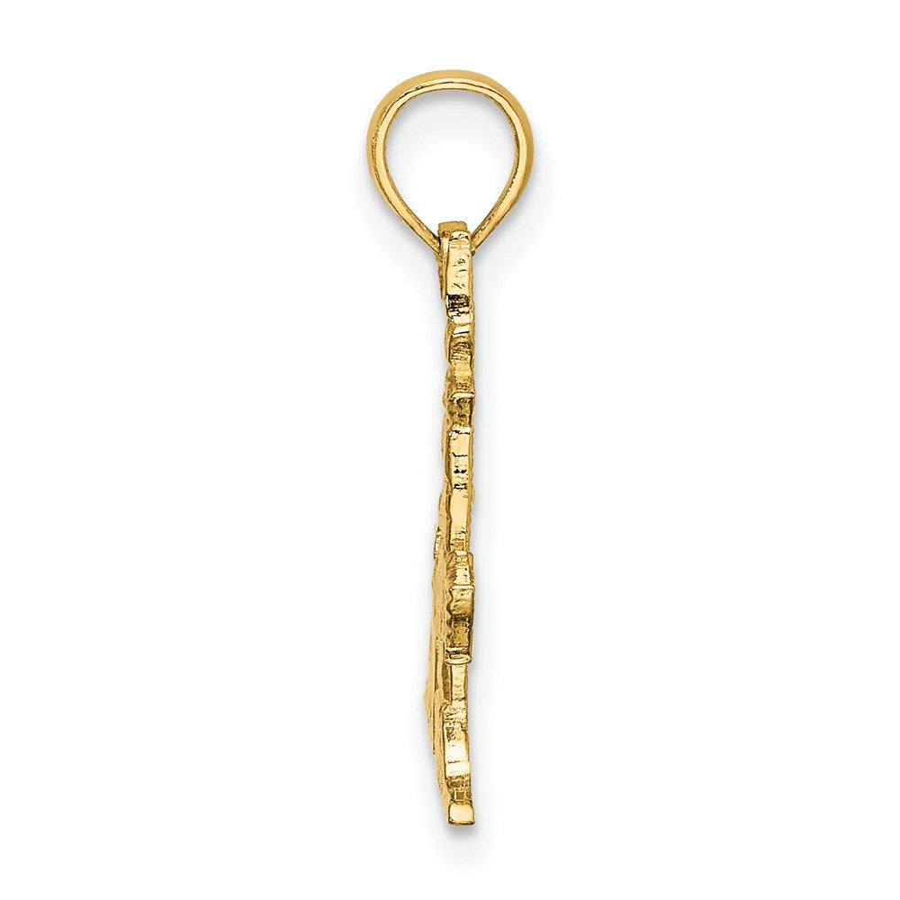 14k Southern Lighthouse with Palm Tree and Flag Charm