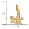 14k Southern Lighthouse with Palm Tree and Flag Charm