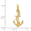 Gold Polished Anchor Pendants