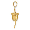 Gold Polished Pail & Shovel Pendants