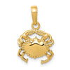 Gold Polished Crab Pendants