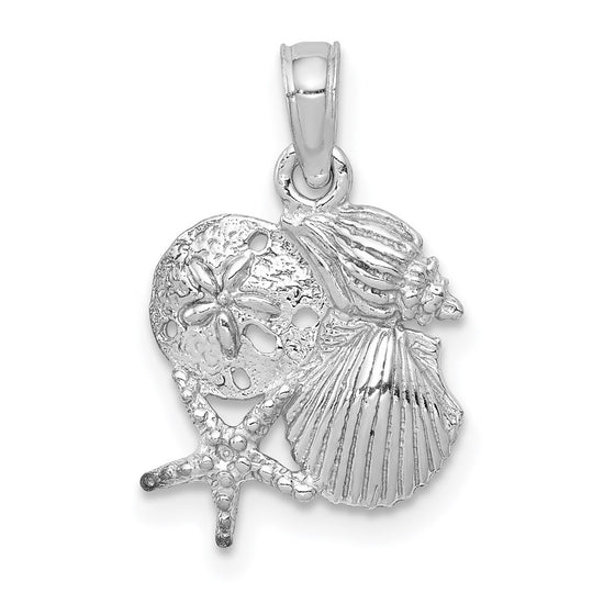 Gold Polished Sea Shell Pendants