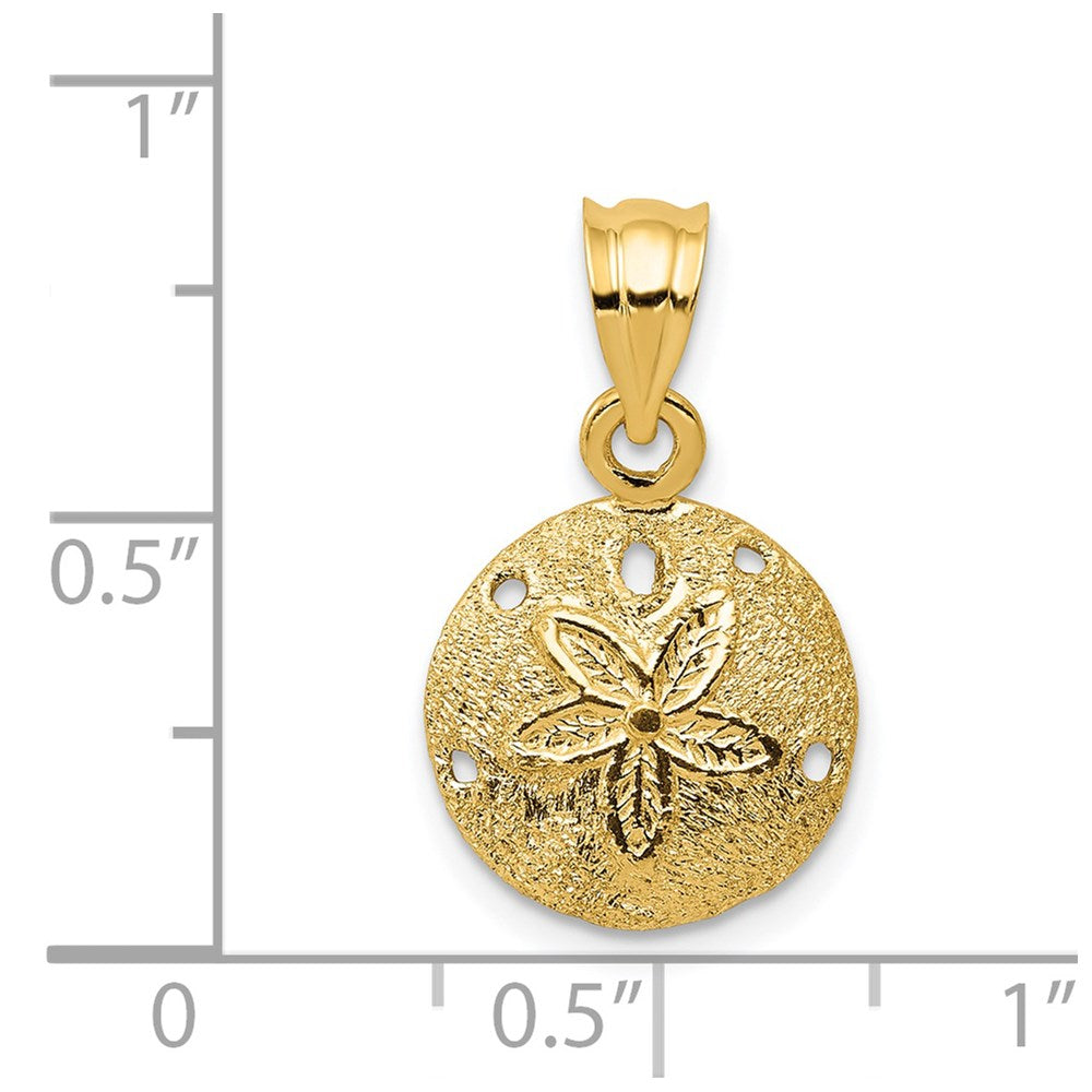 Gold Polished Sand Dollar Pendants