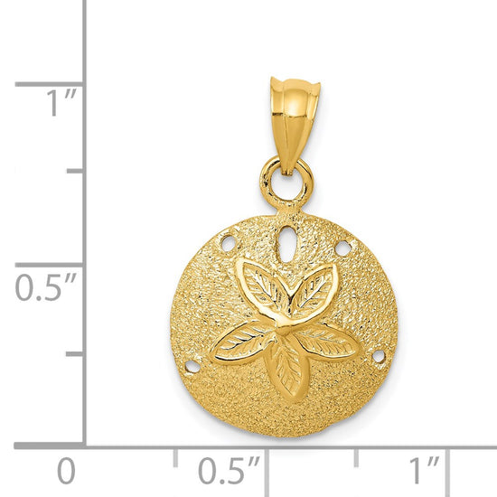 Gold Polished Sand Dollar Pendants