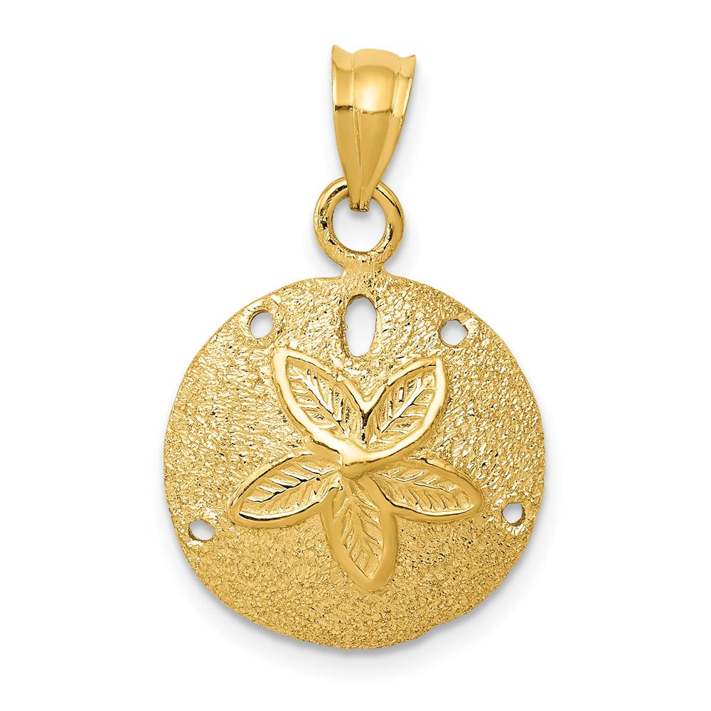 Gold Polished Sand Dollar Pendants