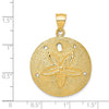 Gold Polished Sand Dollar Pendants