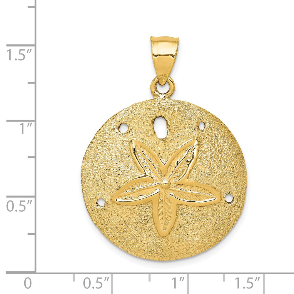 Gold Polished Sand Dollar Pendants